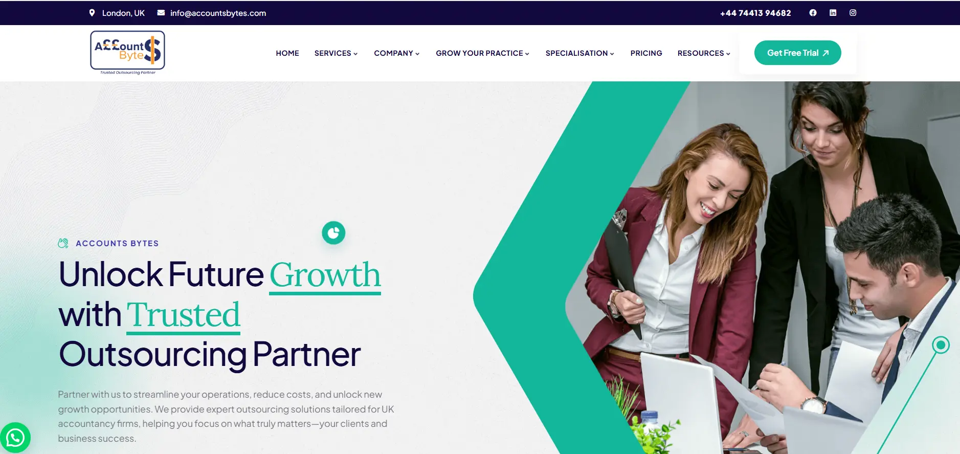 account bytes home page